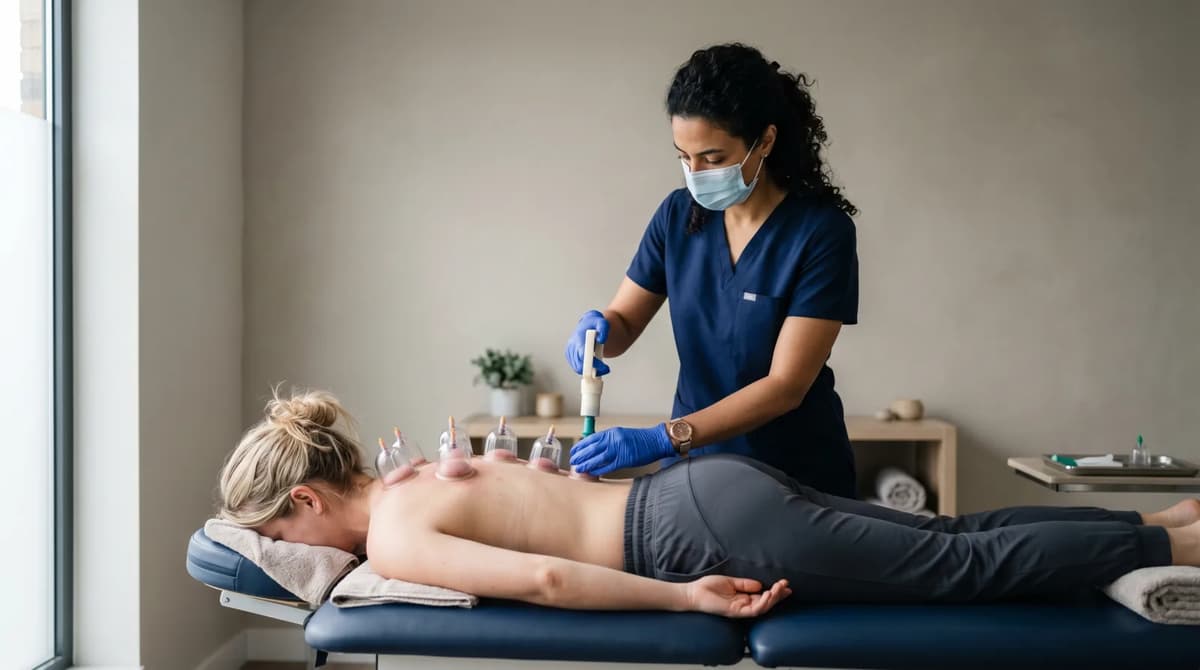 Cupping Therapy session at Physio Cure Dubai
