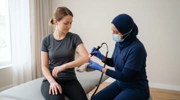 جلسة العلاج بالليزر في فيزيو كيور دبي