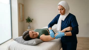 جلسة علاج التصريف اللمفاوي في فيزيو كيور دبي