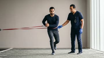 Achilles Tendinitis Treatment session at Physio Cure Dubai