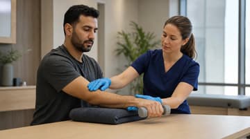 Tennis Elbow Treatment session at Physio Cure Dubai