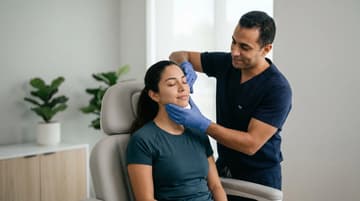 TMJ / Jaw Pain Therapy session at Physio Cure Dubai