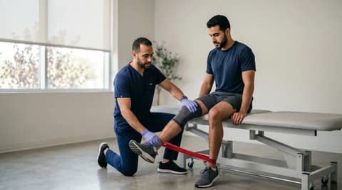جلسة إعادة تأهيل الرباط الصليبي في فيزيو كيور دبي